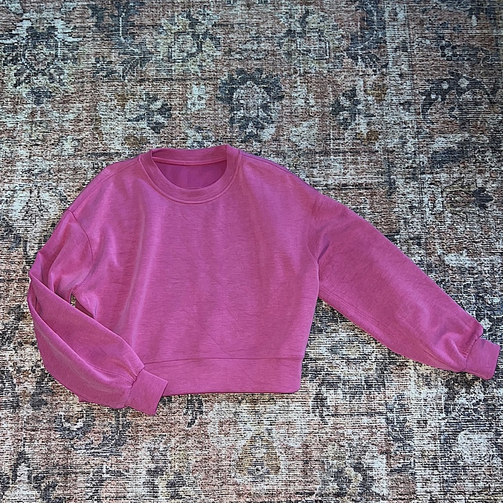 Lululemon perfectly oversized crop crew Softstream size 4